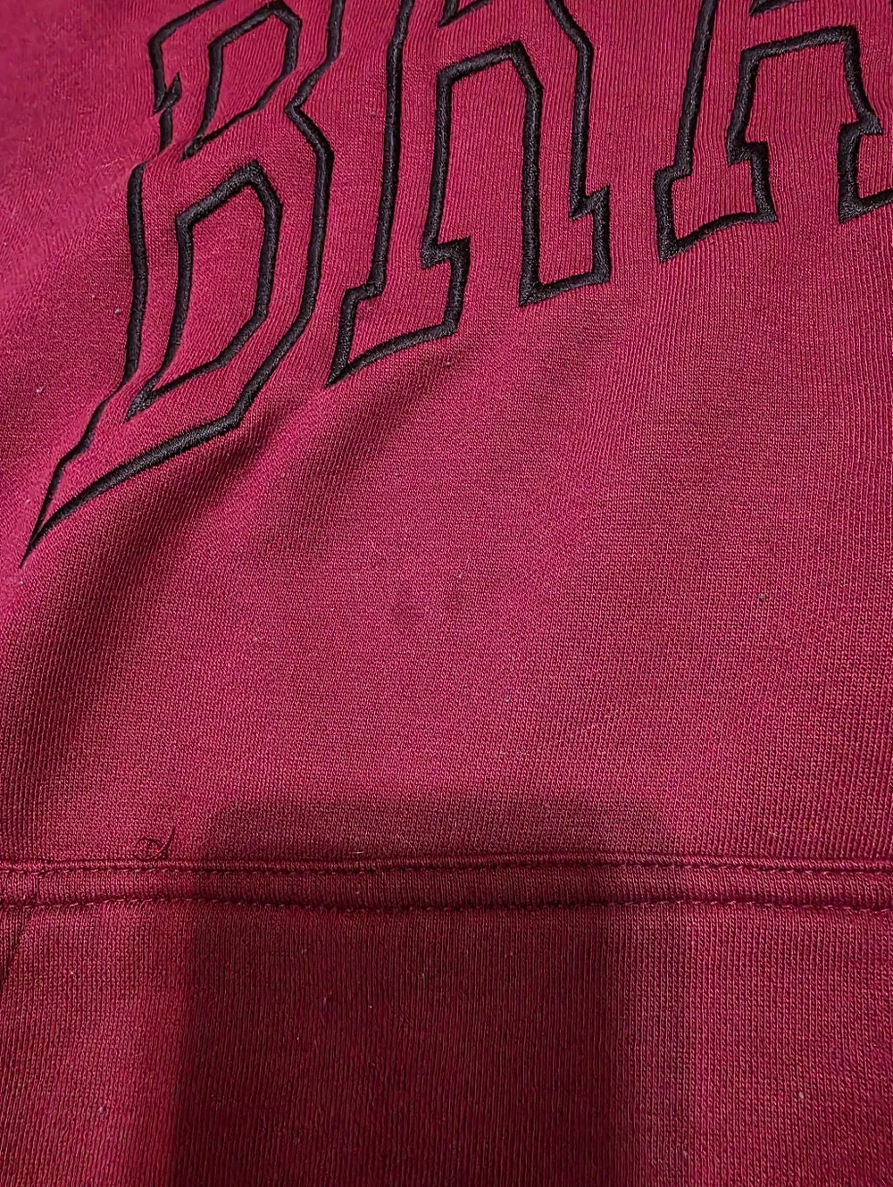 100 Brawn Maroon Pullover Hoodie Big Man Wear - Picture 3 of 9